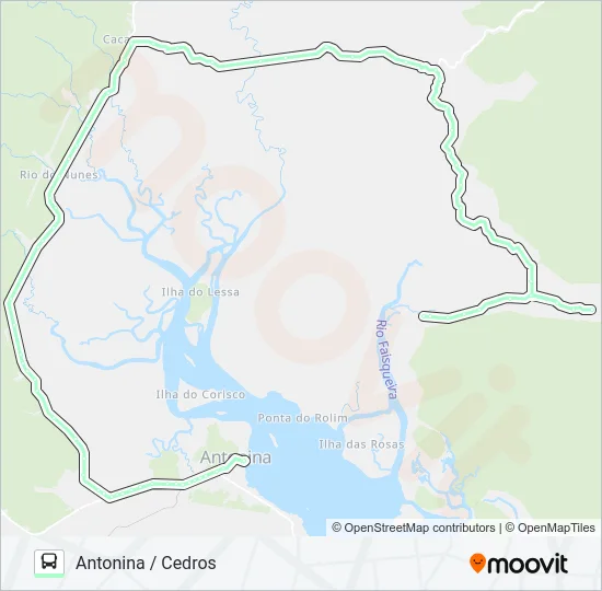 02 ANTONINA / CEDROS Bus Line Map