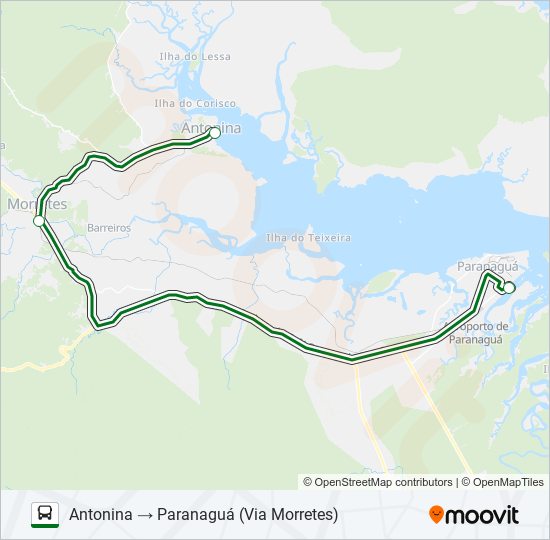 0065-500 PARANAGUÁ / ANTONINA bus Line Map