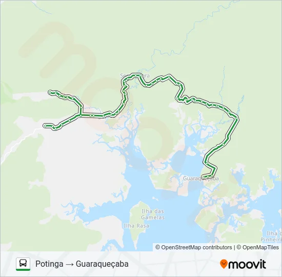 1087-550 POTINGA / GUARAQUEÇABA Bus Line Map