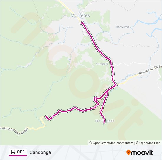 001 Bus Line Map