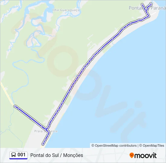 001 Bus Line Map