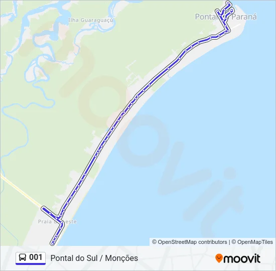 001 Bus Line Map