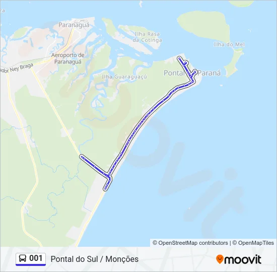 001 Bus Line Map