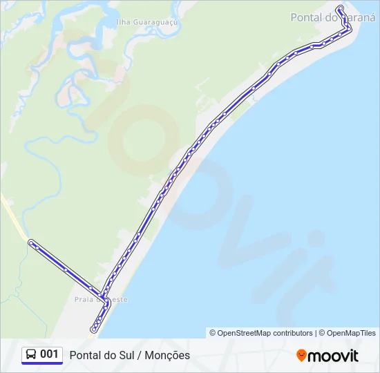 001 Bus Line Map