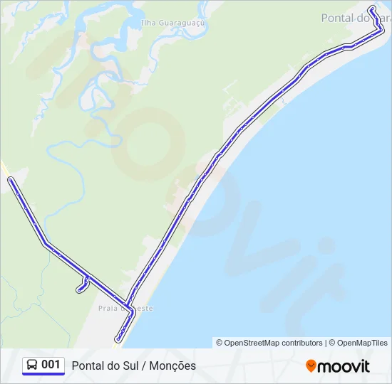 001 Bus Line Map