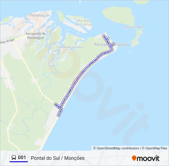 001 Bus Line Map