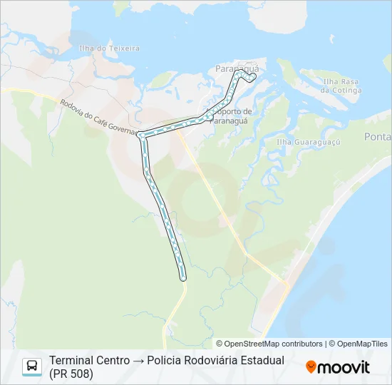 052 COLÔNIAS (PR508) Bus Line Map