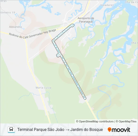 053 JARDIM DO BOSQUE / JARDIM COMETA Bus Line Map