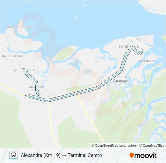 011 ALEXANDRA (VIA BR 277) Bus Line Map