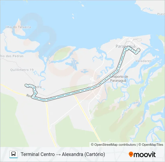 011 ALEXANDRA (VIA BR 277) Bus Line Map