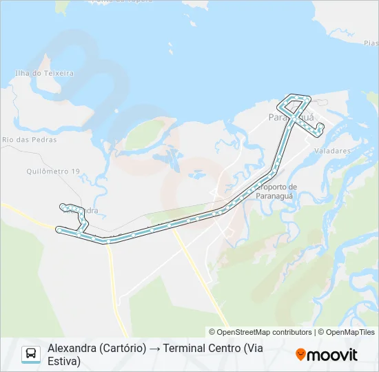 011 ALEXANDRA (VIA BR 277) Bus Line Map