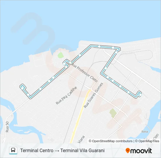 013 CAIS / RODOVIÁRIA (CIRCULAR) Bus Line Map