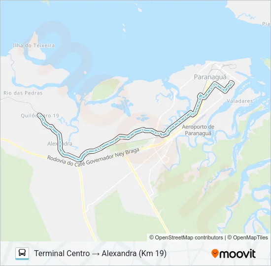 012 ALEXANDRA (VIA ESTRADA VELHA) Bus Line Map