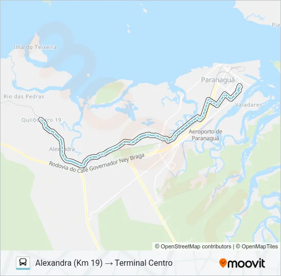 012 ALEXANDRA (VIA ESTRADA VELHA) Bus Line Map
