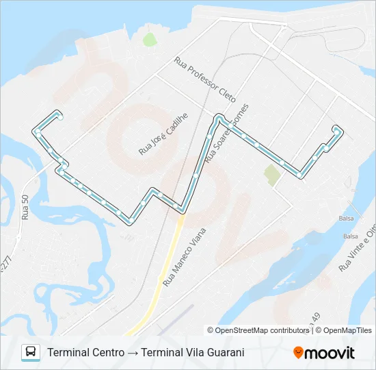 010 INTERBAIRROS (HORÁRIO) Bus Line Map