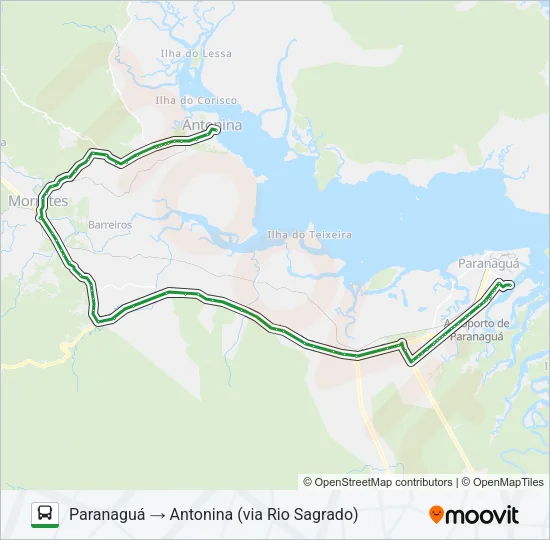 0065-400 PARANAGUÁ / ANTONINA Bus Line Map