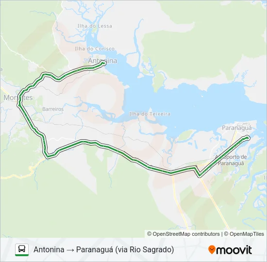 0065-400 PARANAGUÁ / ANTONINA Bus Line Map