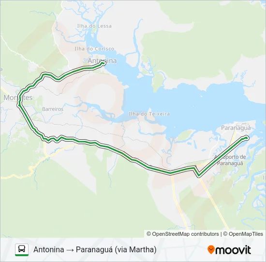 0065-400 PARANAGUÁ / ANTONINA Bus Line Map