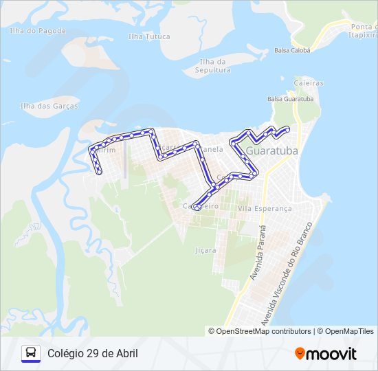 Mapa de 004 COLÉGIO 29 DE ABRIL de autobús