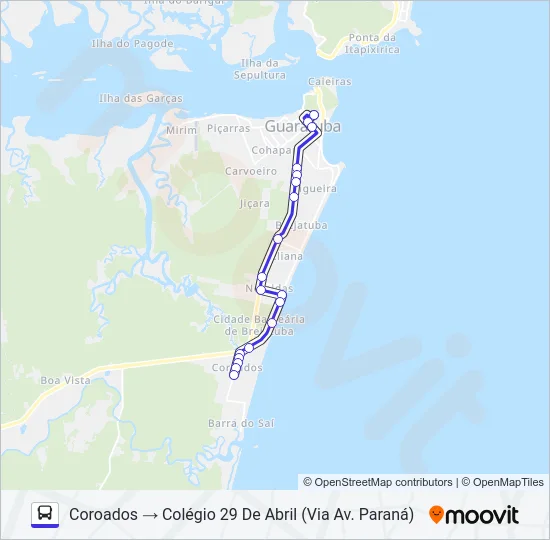 004 COLÉGIO 29 DE ABRIL Bus Line Map