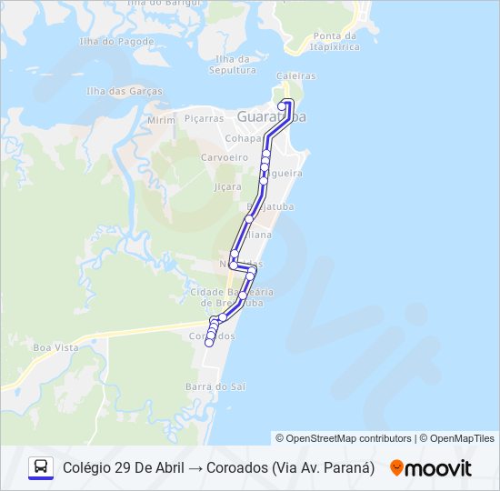 Mapa de 004 COLÉGIO 29 DE ABRIL de autobús