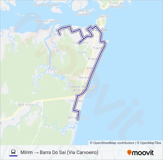 002 BARRA DO SAÍ / MIRIM Bus Line Map