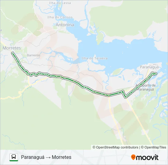 0065-440 PARANAGUÁ / MORRETES (VIA MARTHA) Bus Line Map