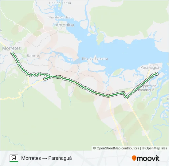 0065-440 PARANAGUÁ / MORRETES (VIA MARTHA) Bus Line Map