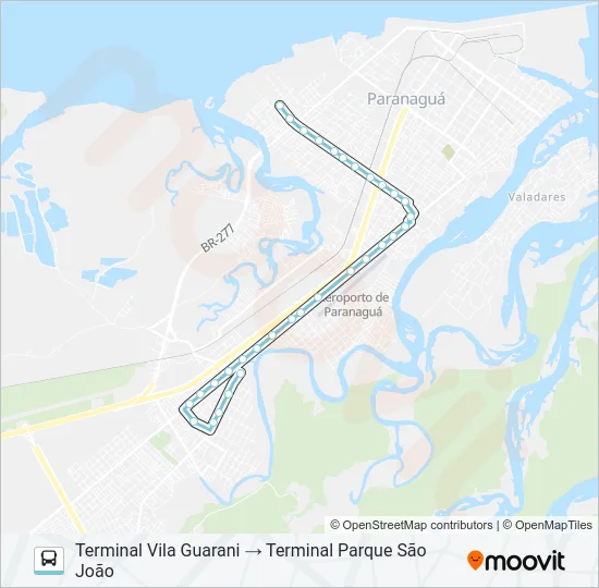 035 EIXÃO MARIO ROQUE Bus Line Map