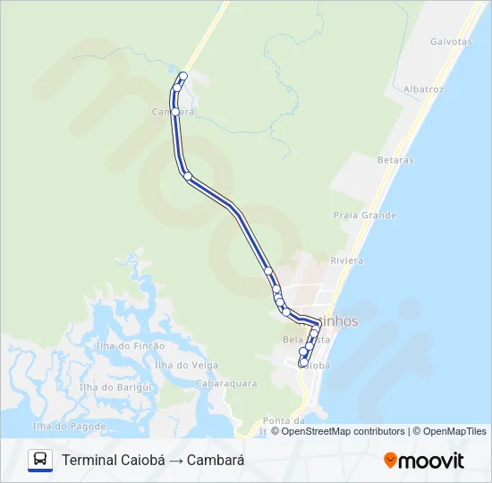 002 CAMBARÁ Bus Line Map