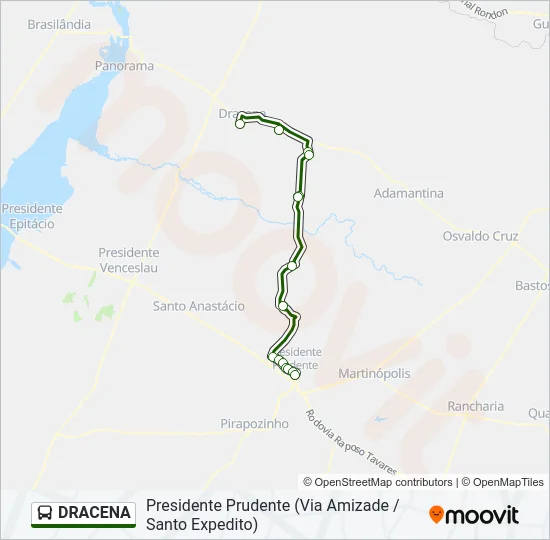 DRACENA Bus Line Map