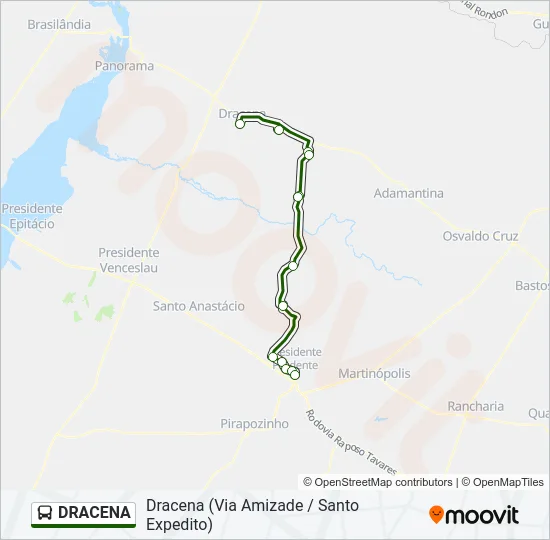 DRACENA Bus Line Map