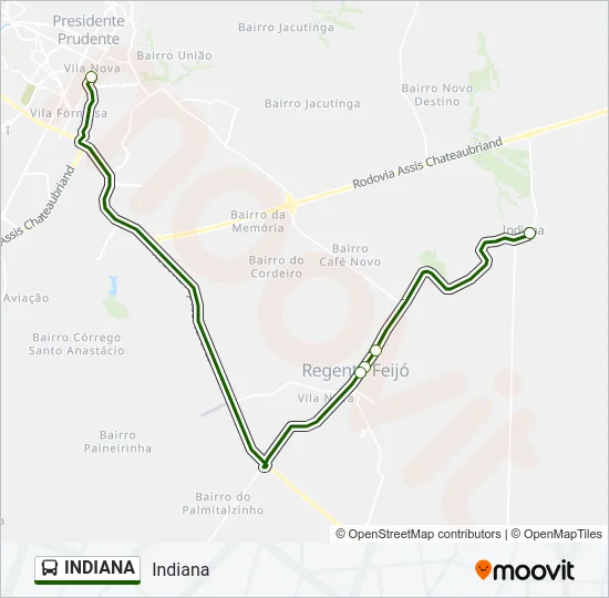 INDIANA Bus Line Map