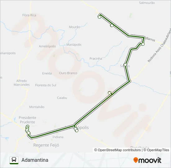 ADAMANTINA Bus Line Map