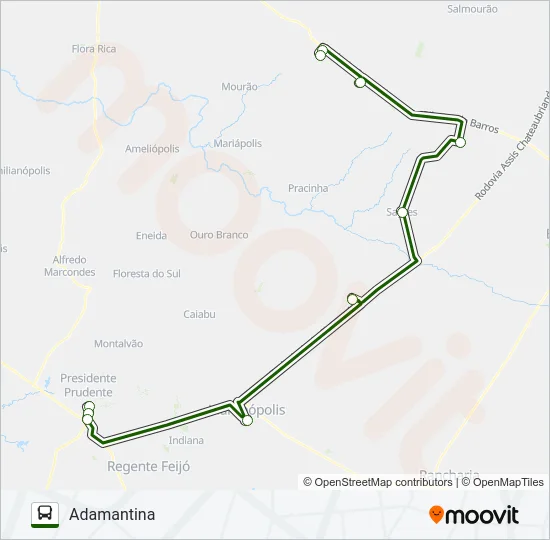 ADAMANTINA Bus Line Map