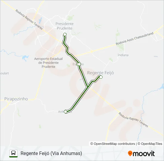 REGENTE FEIJÓ Bus Line Map