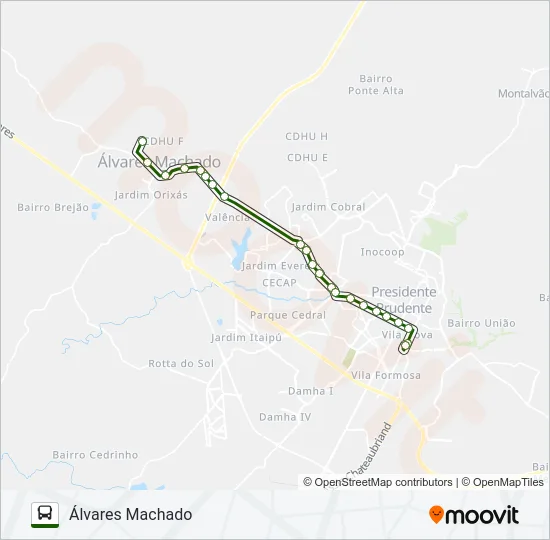 ÁLVARES MACHADO Bus Line Map