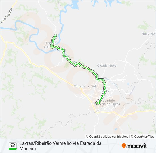 Mapa de NITEROI 3842A de autobús