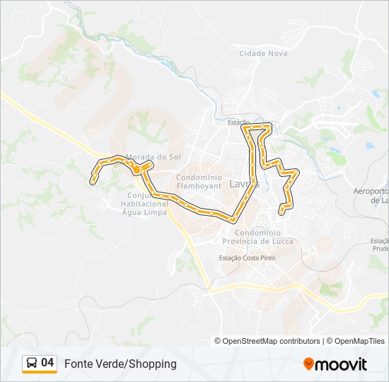 Mapa de 04 de autobús