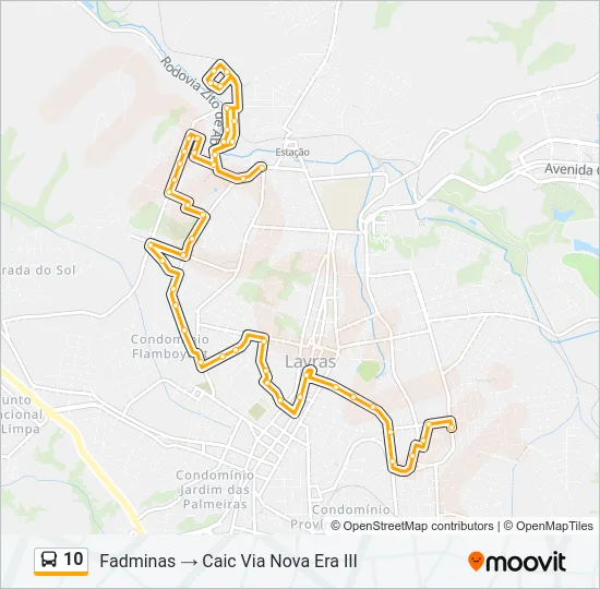 10 Bus Line Map