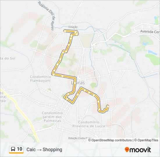 10 Bus Line Map