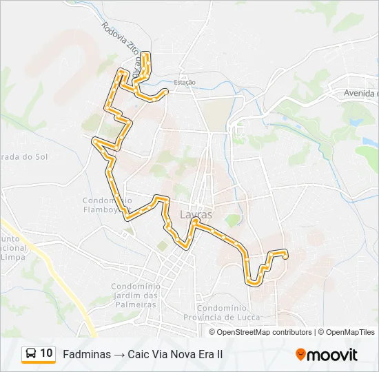 10 Bus Line Map