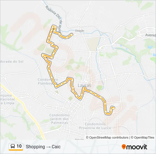 10 Bus Line Map