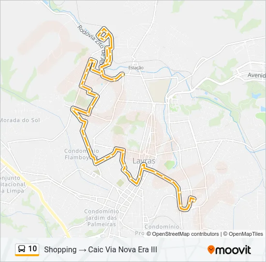 10 Bus Line Map