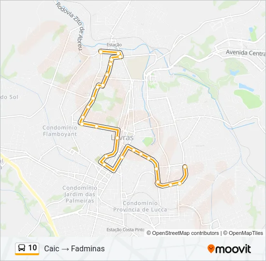 10 Bus Line Map