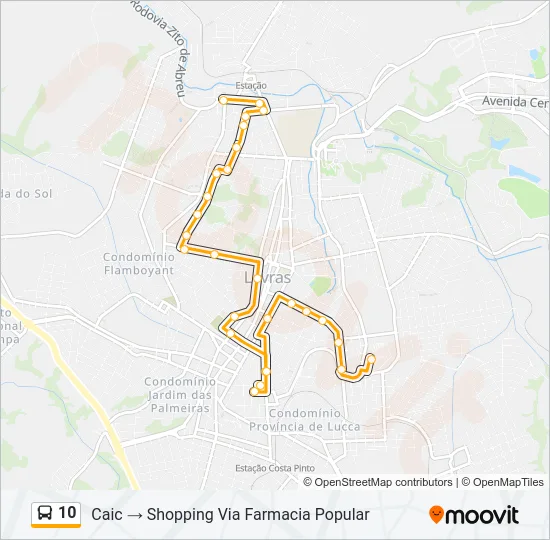 10 Bus Line Map