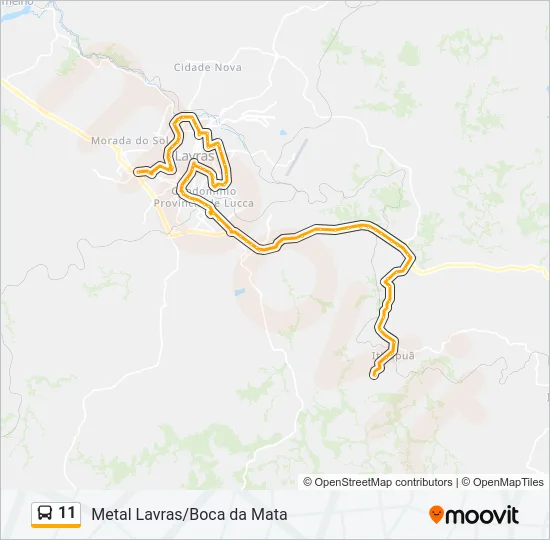 11 Bus Line Map