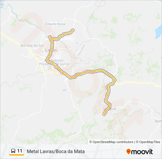 11 Bus Line Map
