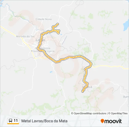 11 Bus Line Map