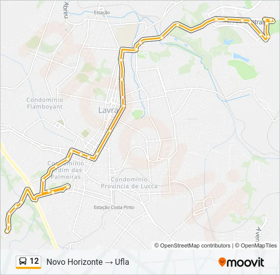12 Bus Line Map